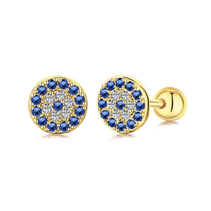 [Everoly JW]Devil's Eye Ear Bone Nail Earrings