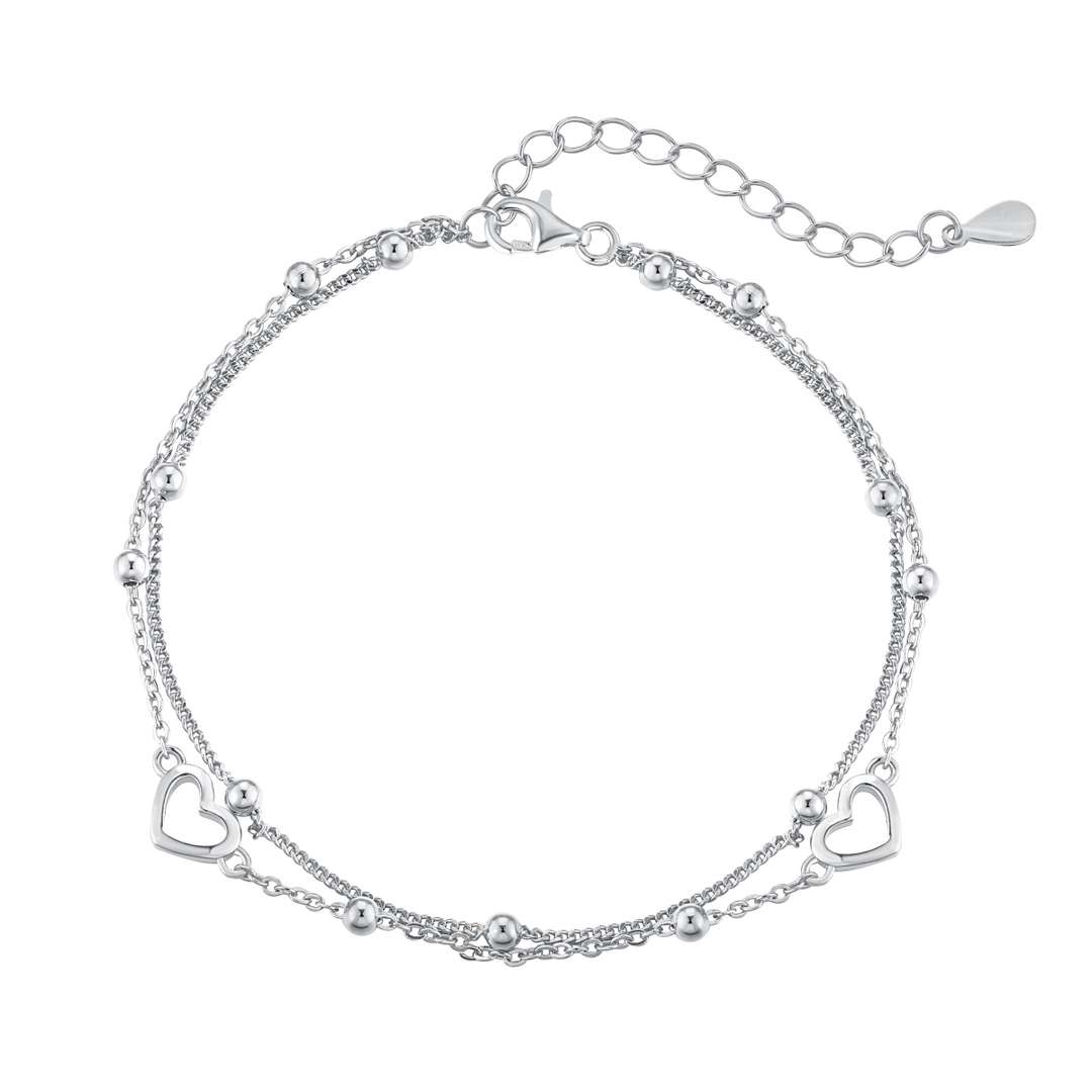 [Olivia JW]Dainty Double Layer Love Heart Bracelet
