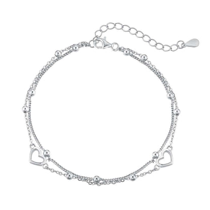 [Olivia JW]Dainty Double Layer Love Heart Bracelet