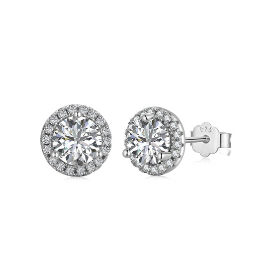 [Olivia JW]Classic Princess Round Shape Earrings