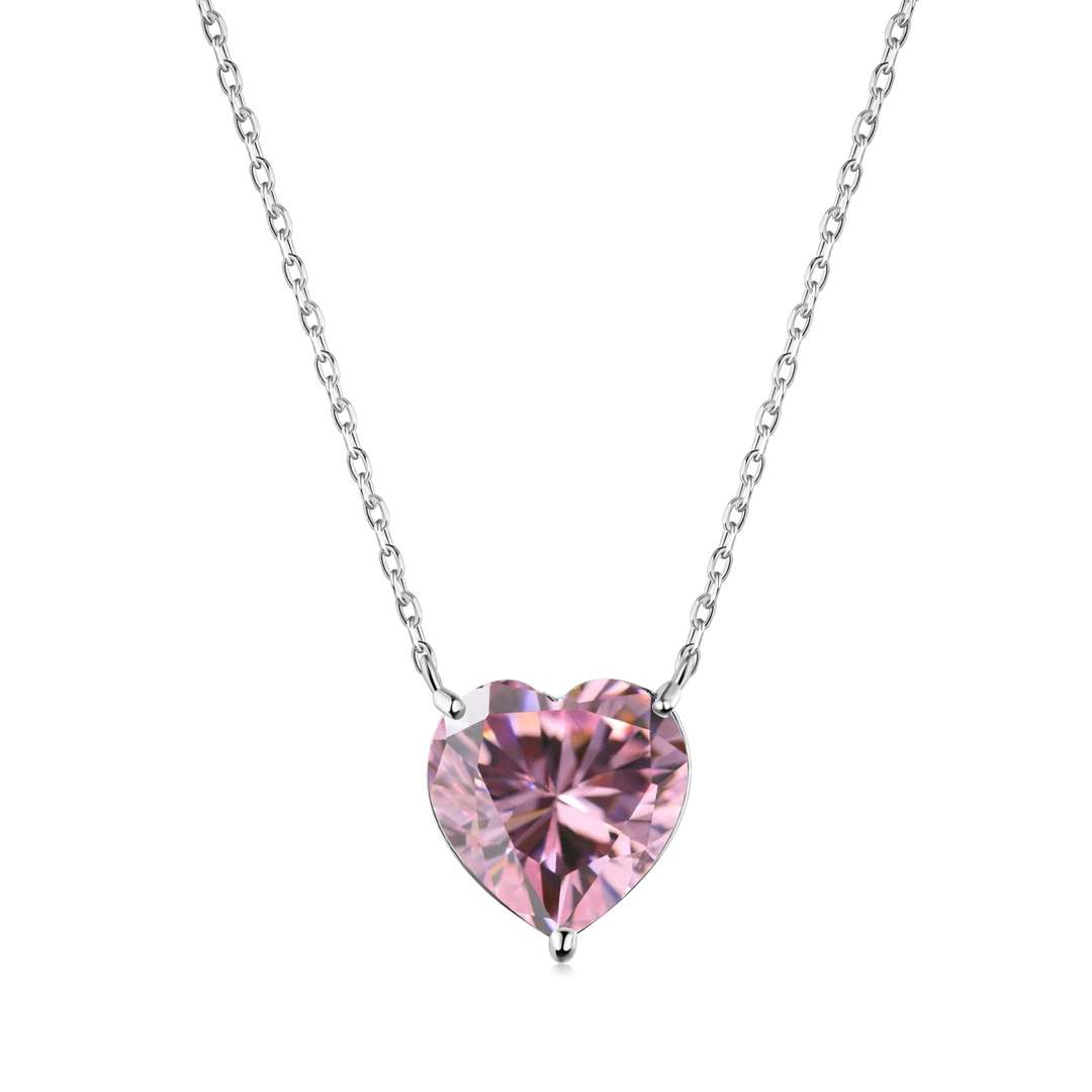 [Olivia JW]6.0 carat Radiant Heart Shape Necklace