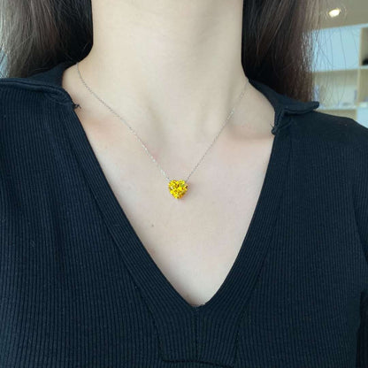 [Olivia JW]6.0 carat Radiant Heart Shape Necklace
