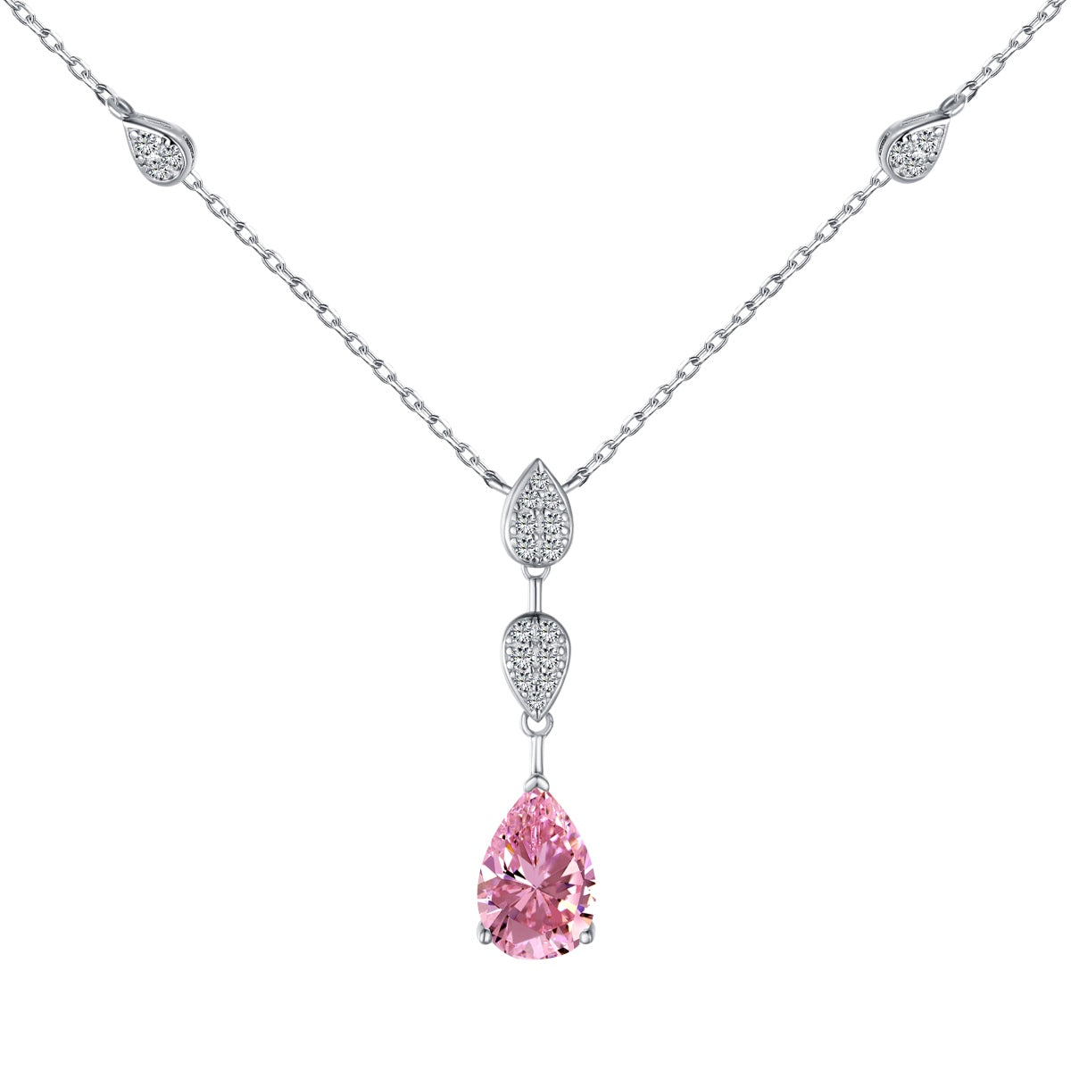 [Olivia JW]Dazzling Pear Cut Necklace