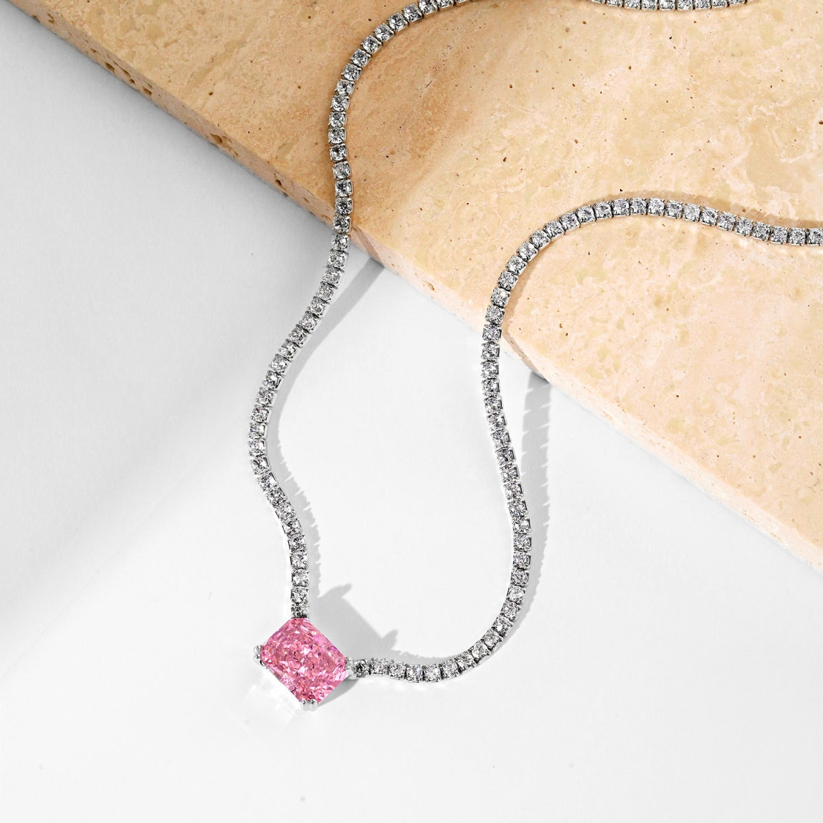 [Olivia JW]4.0 Carat Elegant Radiant Cut Necklace