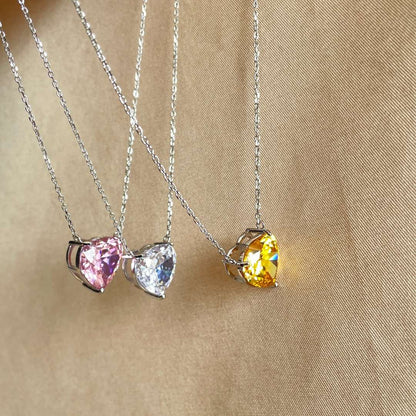 [Olivia JW]6.0 carat Radiant Heart Shape Necklace