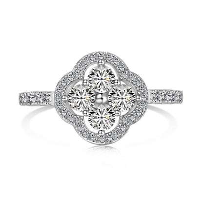 [Everoly JW]Four Leaf Clover Flower Design Ring