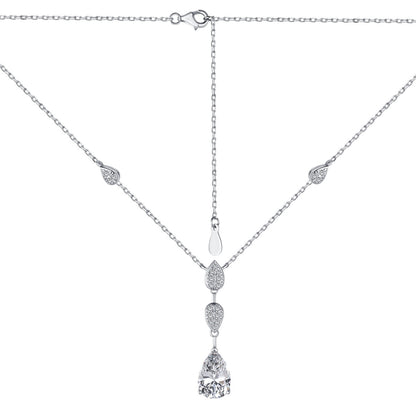 [Olivia JW]Dazzling Pear Cut Necklace