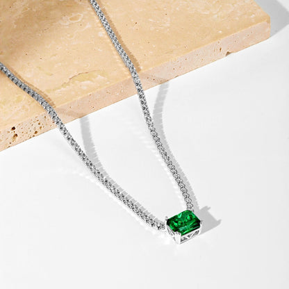 [Olivia JW]4.0 Carat Elegant Radiant Cut Necklace