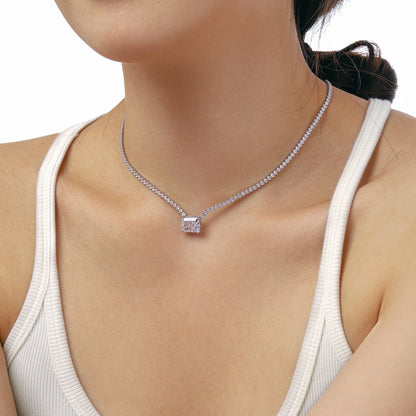 [Olivia JW]4.0 Carat Elegant Radiant Cut Necklace