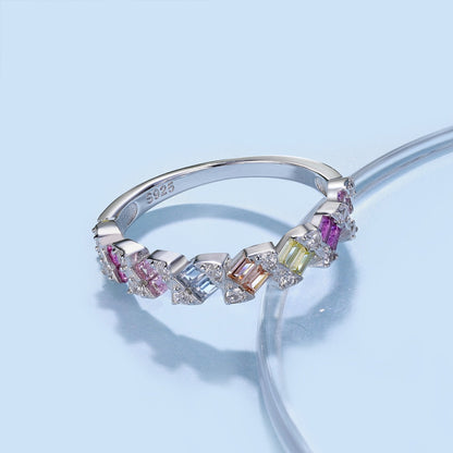[Olivia JW]Delicate Vibrant Emerald Cut Daily Ring