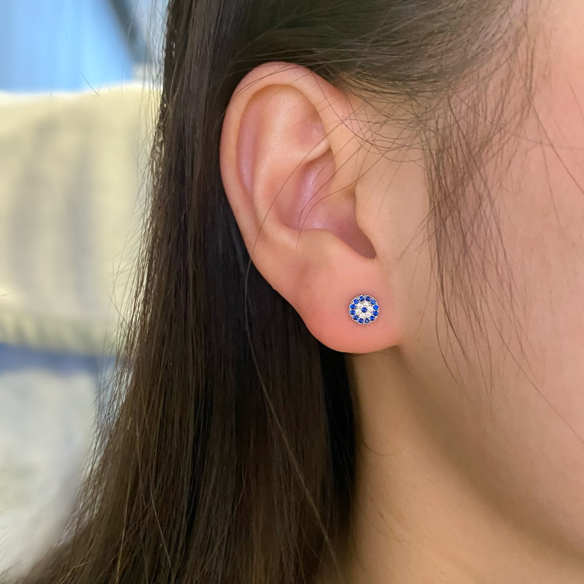 [Everoly JW]Devil's Eye Ear Bone Nail Earrings