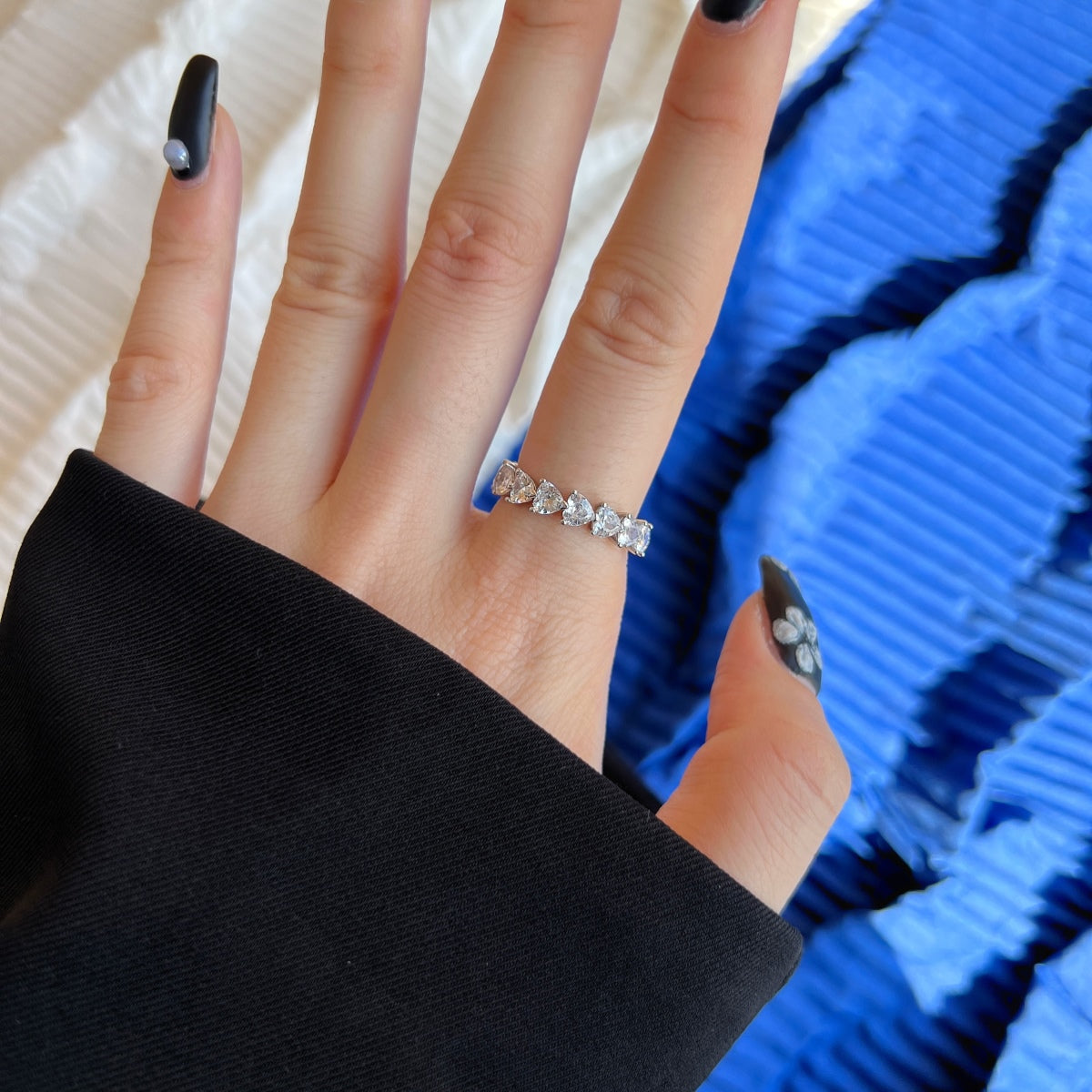 [Olivia JW]0.25 Carat Radiant Romance Heart Cut Lover Ring