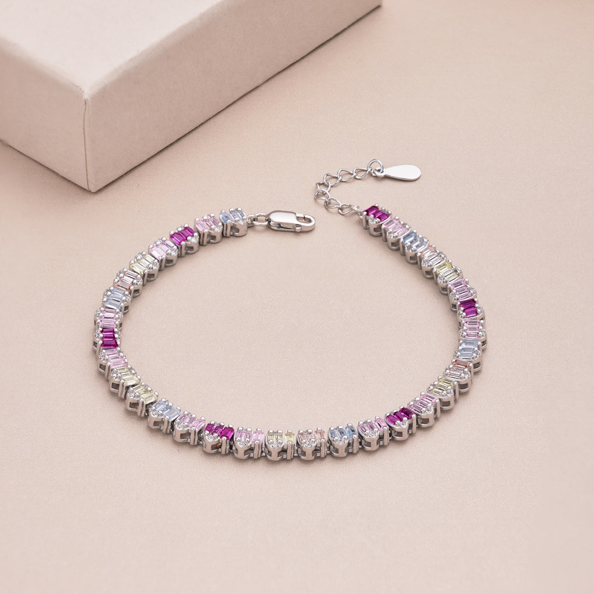 [Olivia JW]Delicate Colorful Emerald Cut Party Bracelet