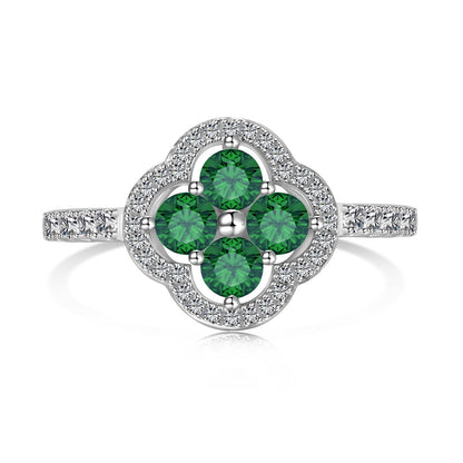 [Everoly JW]Four Leaf Clover Flower Design Ring