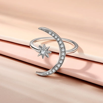[Olivia JW]Eternity Moon & Star Ring