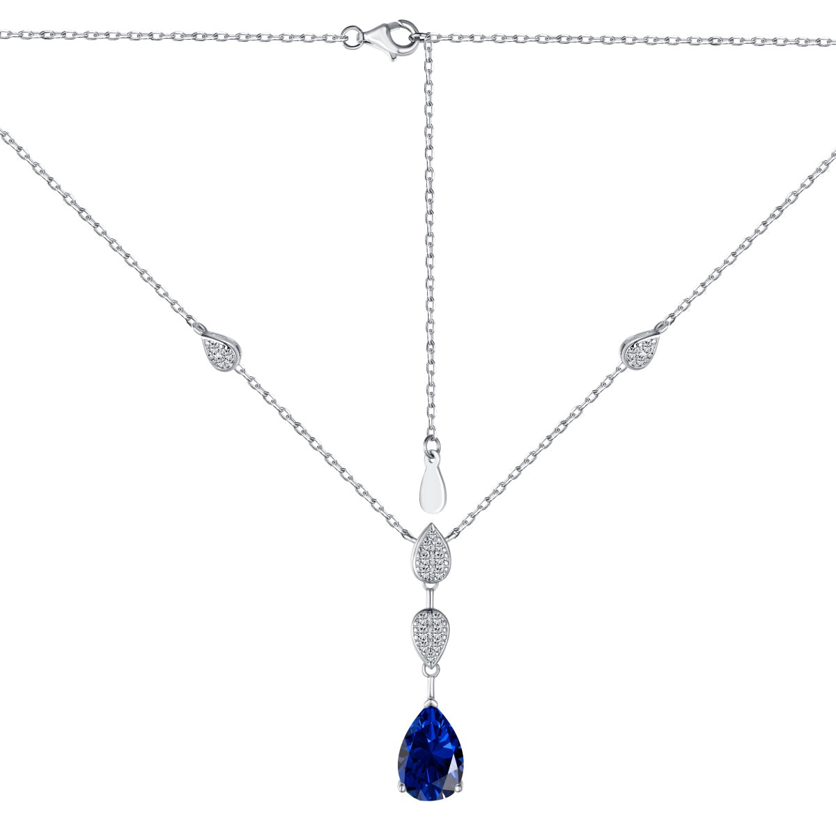 [Olivia JW]Dazzling Pear Cut Necklace