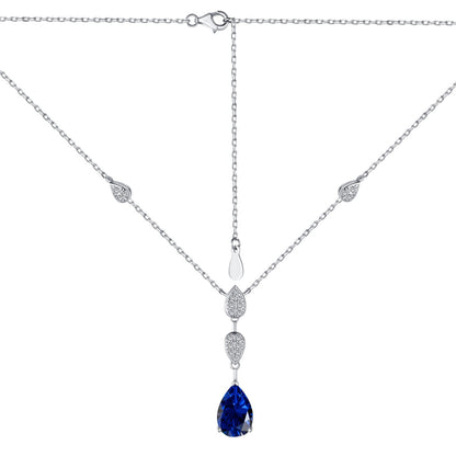 [Olivia JW]Dazzling Pear Cut Necklace