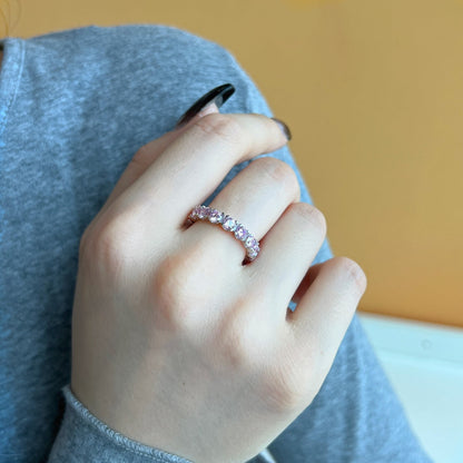 [Olivia JW]Eternity Round Cut Tennis Ring
