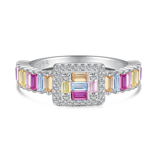 [Everoly JW]Exquisiter bunter Partyring im Radiantschliff