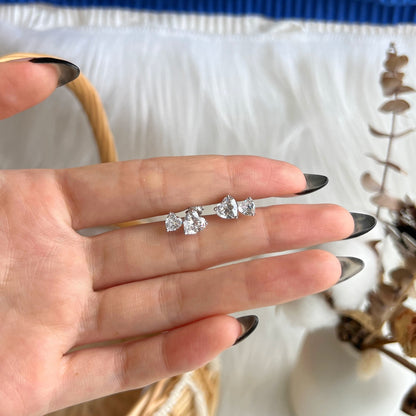 [Olivia JW]Double Heart-Shape Classic Princess Style Earrings
