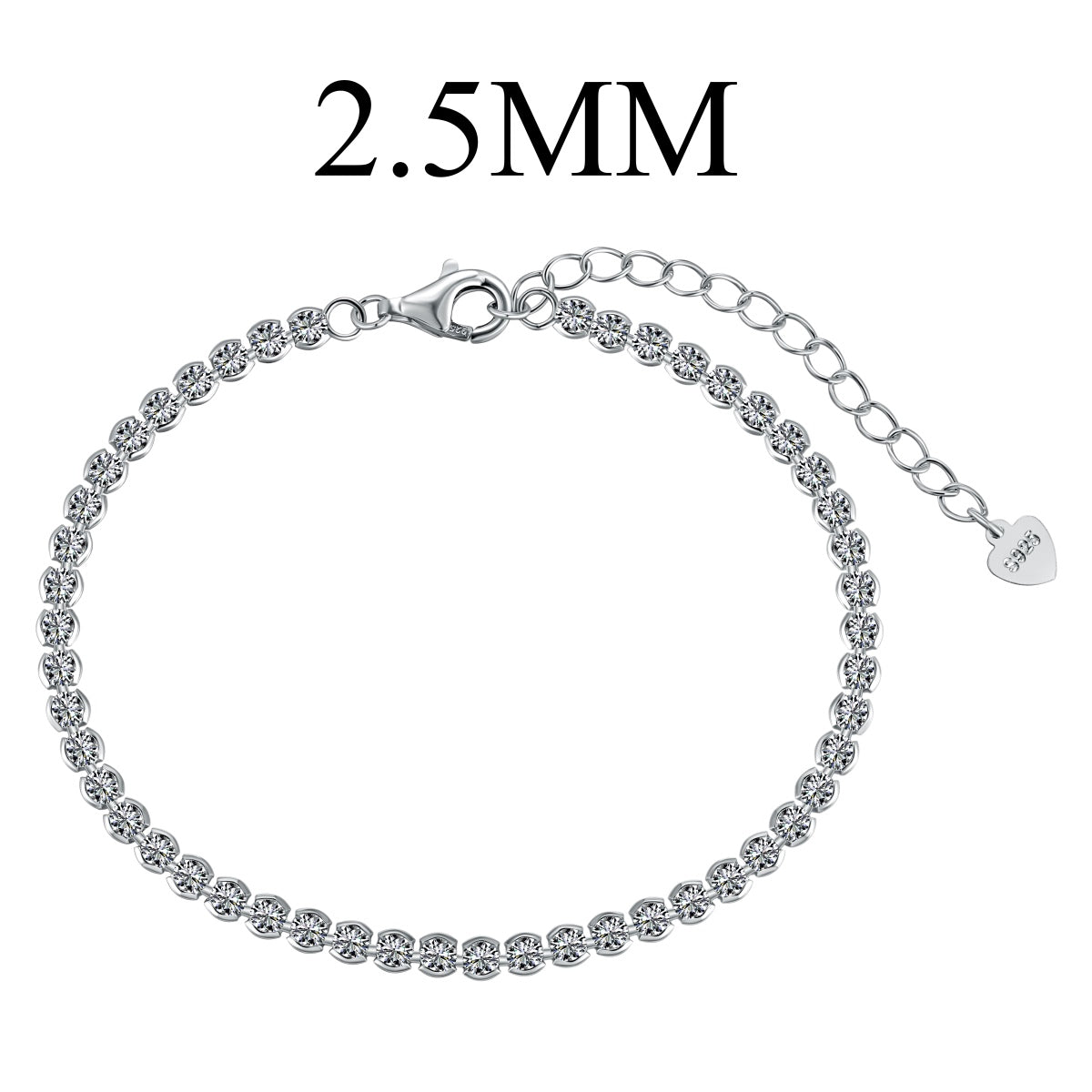 [Everoly JW]Schillerndes funkelndes Armband im Rundschliff für den Alltag