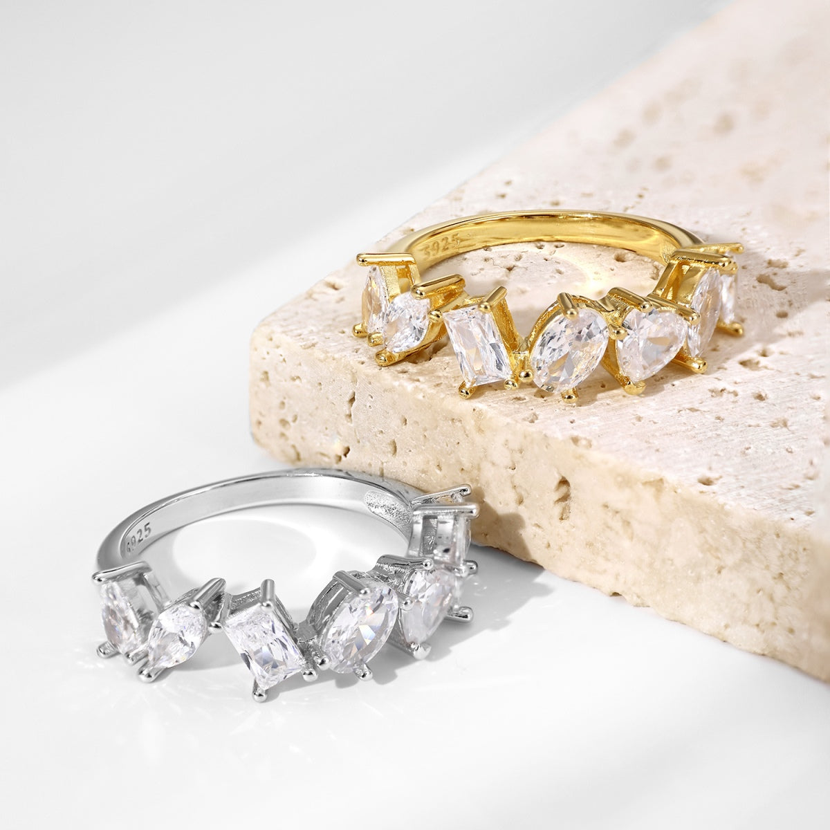 [Everoly JW]Zarter Ring mit mehreren Schliffen