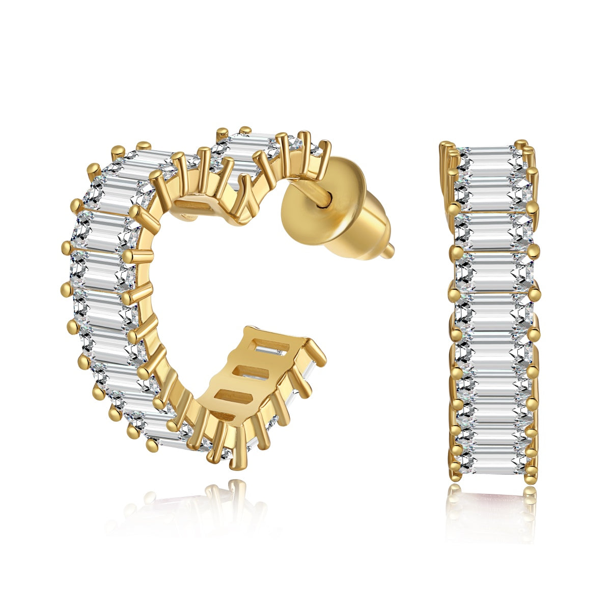 [Everoly JW] Strahlende Herz-Ohrringe mit Cutout