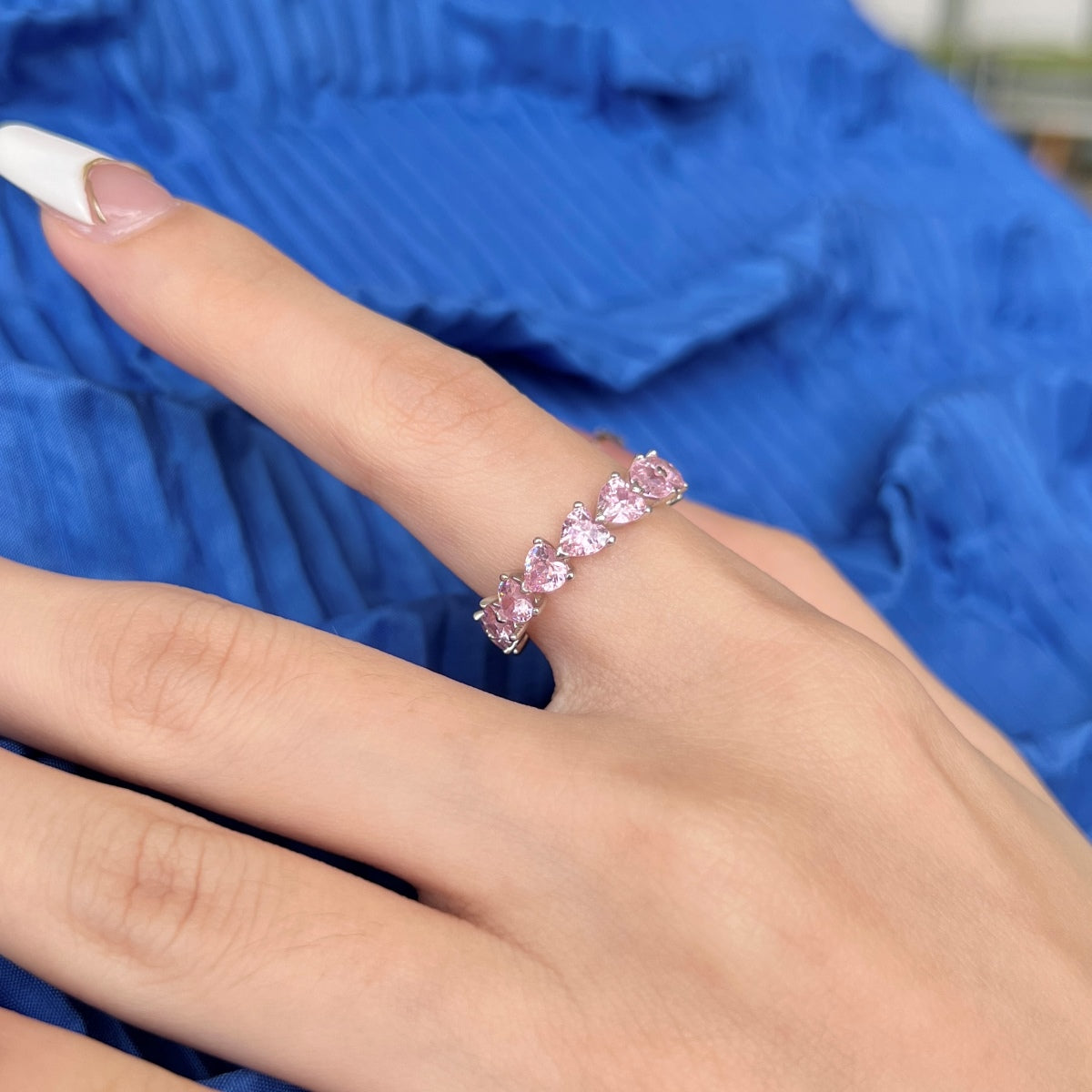 [Olivia JW]0.25 Carat Radiant Romance Heart Cut Lover Ring
