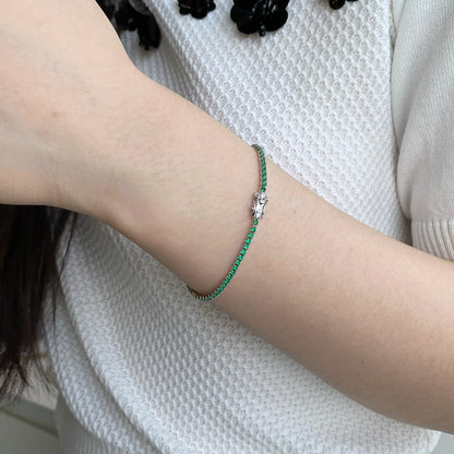 [Olivia JW]Dazzling Colorful Round Cut Daily Bracelet