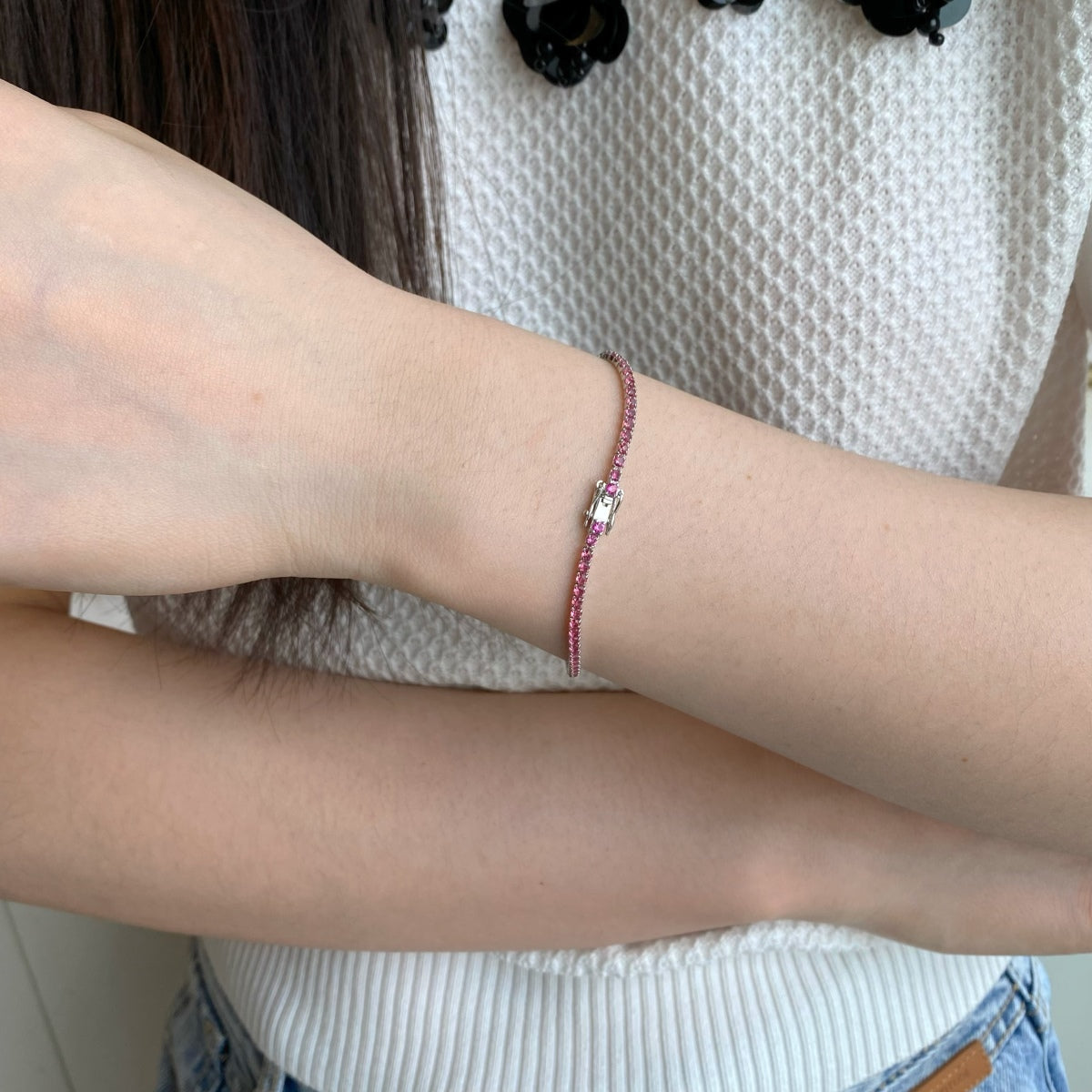 [Olivia JW]Dazzling Colorful Round Cut Daily Bracelet