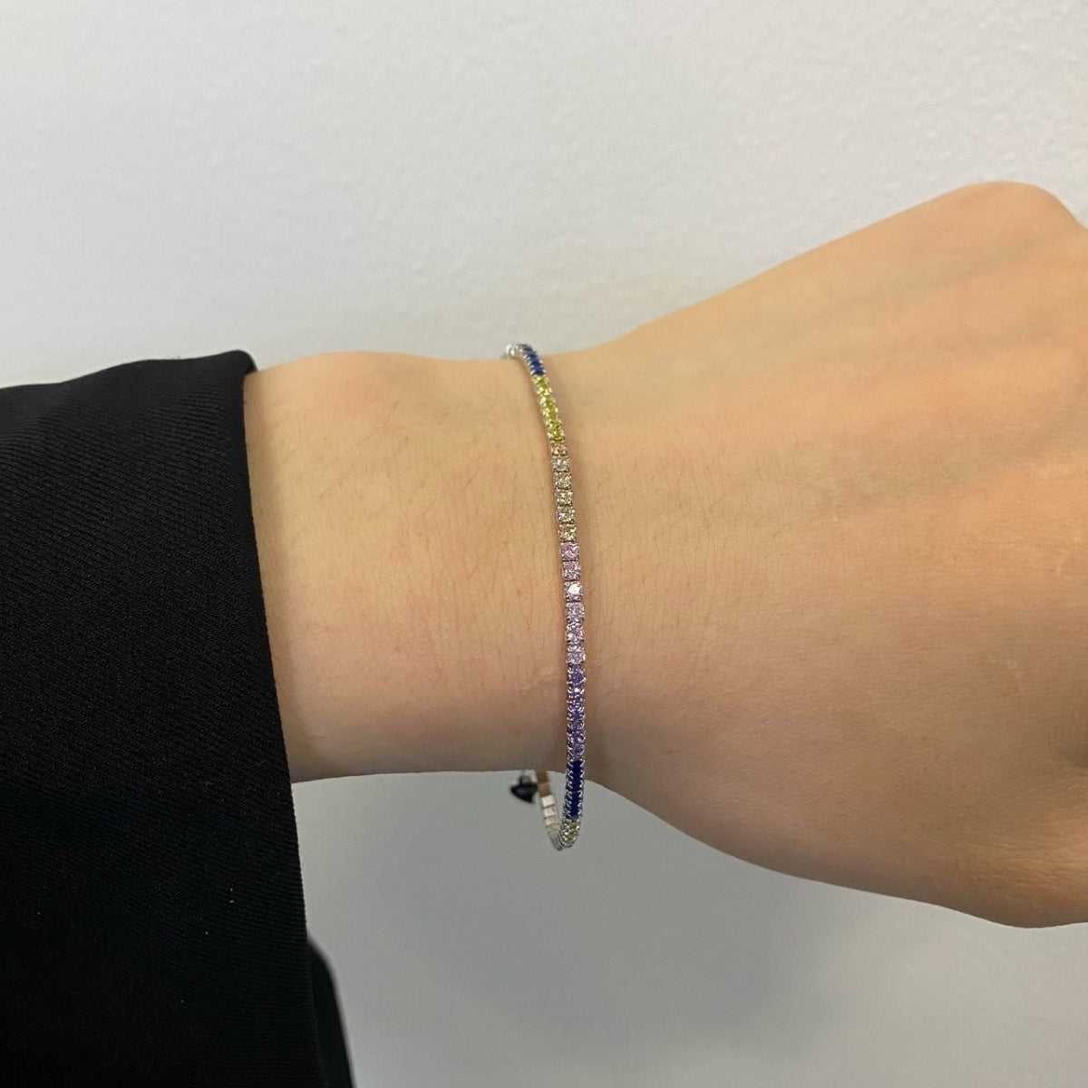 [Everoly JW]輝くプリンセスカットテニスブレスレット