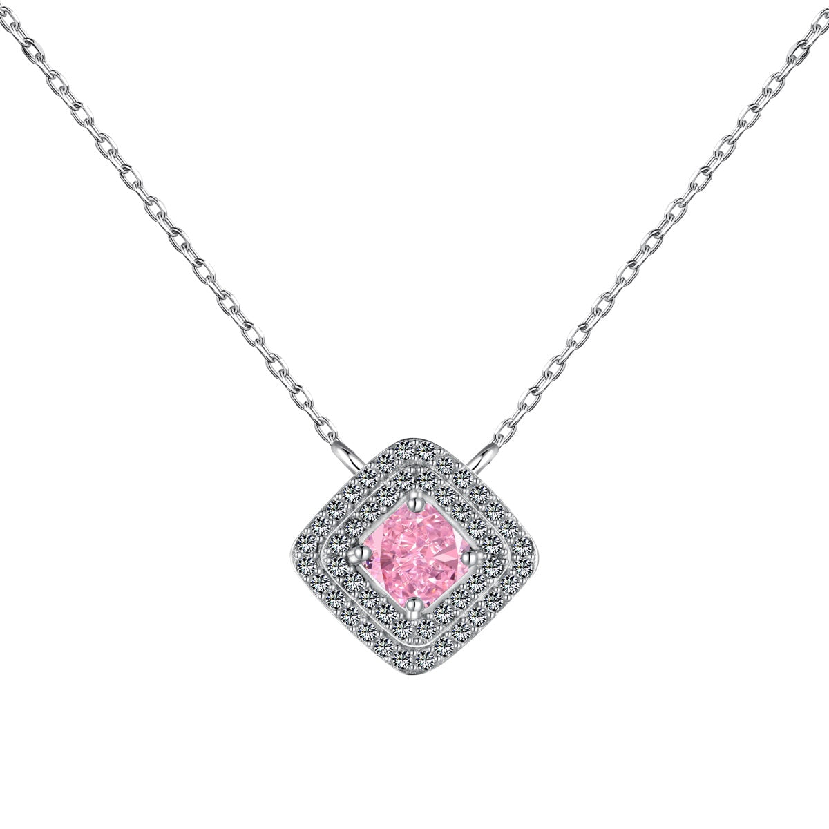[Olivia JW]Sparkling Asscher Cut Necklace