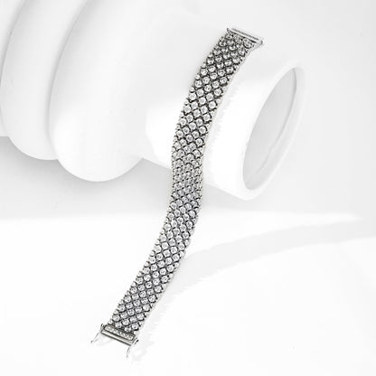 [Everoly JW] Verziertes, elegantes Party-Armband im Rundschliff