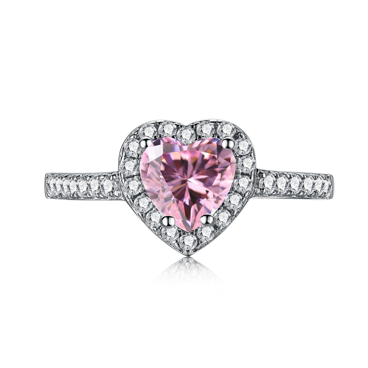[Olivia JW]Eternity Splashy Romantic Heart Shape Lover Ring