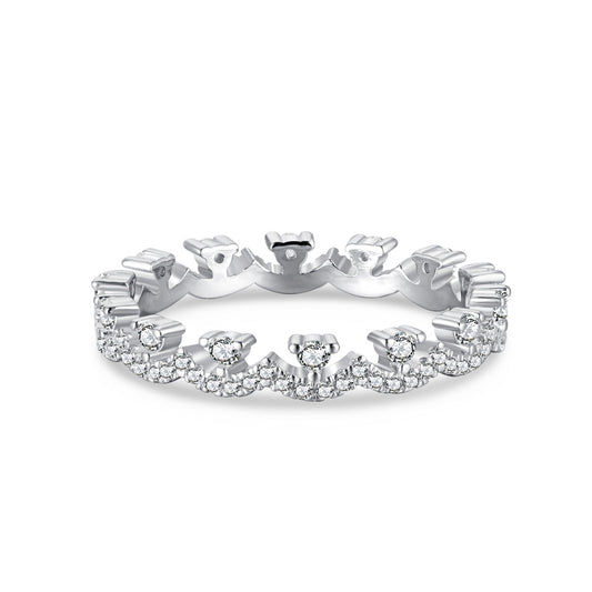 [Everoly JW]Eleganter, prächtiger Partyring in runder Form
