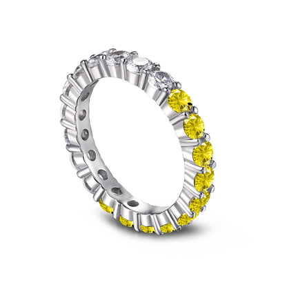 [Olivia JW]Sparkling Round Cut Tennis Ring
