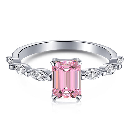 [Olivia JW]1.0 Carat Dainty Resplendent Radiant Cut Daily Ring