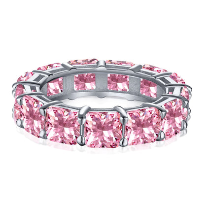 [Everoly JW]Elegant Princess Cut Tennis Ring