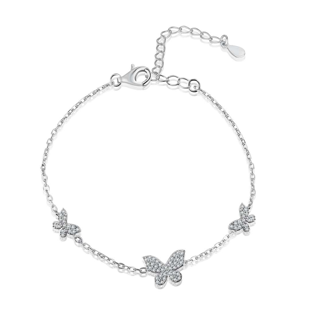 [Olivia JW]Delicate Butterfly Pendant Bracelet