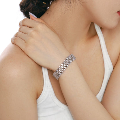 [Everoly JW] Verziertes, elegantes Party-Armband im Rundschliff