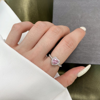 [Olivia JW]Eternity Splashy Romantic Heart Shape Lover Ring