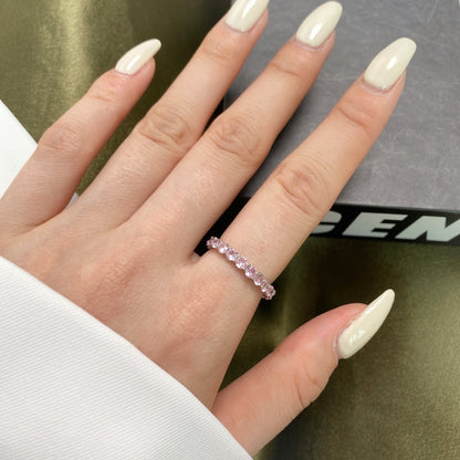 [Olivia JW]Sparkling Round Cut Tennis Ring