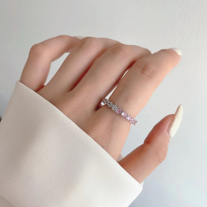 [Olivia JW]Sparkling Round Cut Tennis Ring