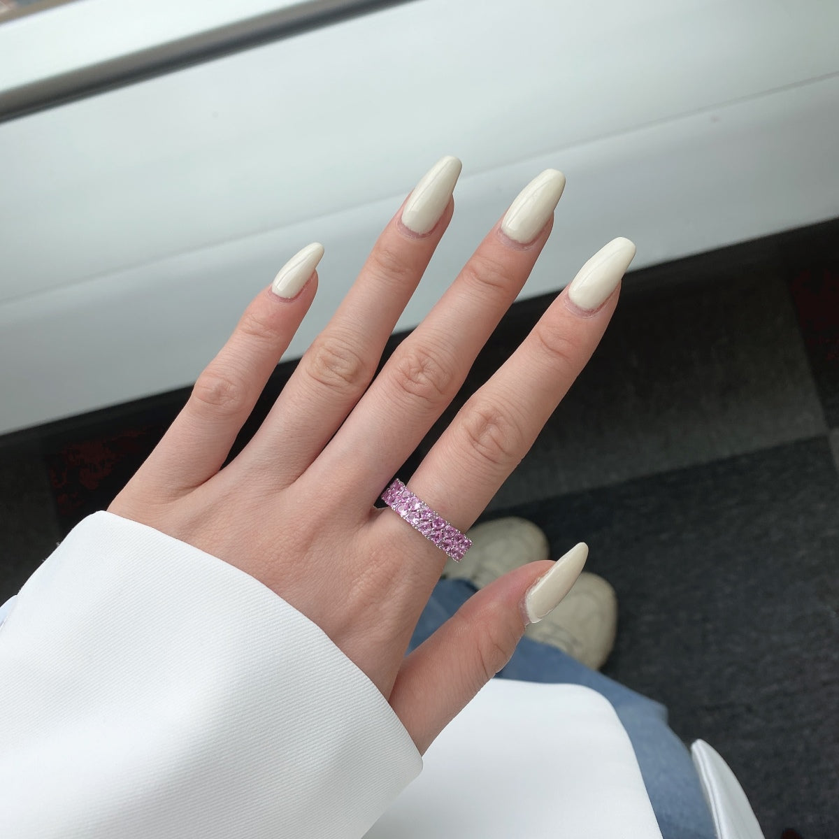 [Olivia JW]Sparkling Full Heart Ring