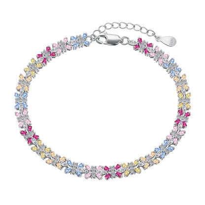 [Everoly JW] Strahlend buntes Party-Armband im Smaragdschliff