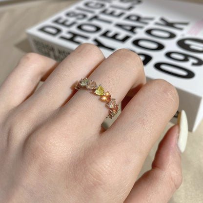 [Olivia JW]0.25 Carat Radiant Romance Heart Cut Lover Ring
