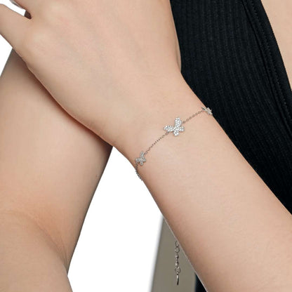 [Olivia JW]Delicate Butterfly Pendant Bracelet