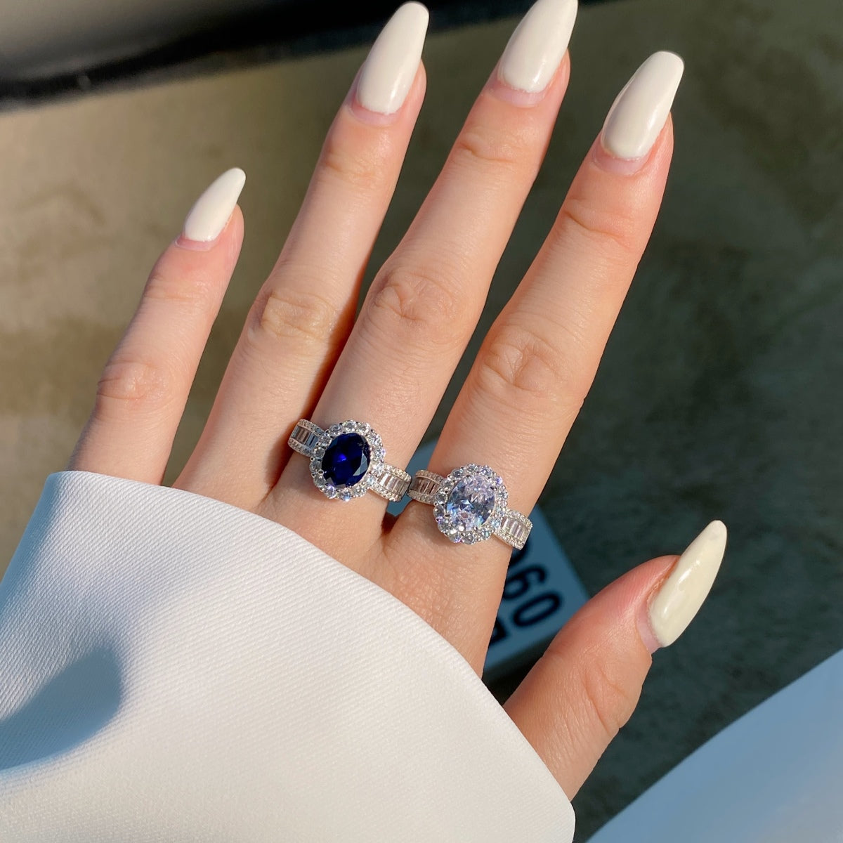 [Olivia JW]1.5 Carat Dazzling Charming Oval Cut Banquet Ring