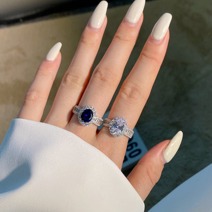 [Olivia JW]1.5 Carat Dazzling Charming Oval Cut Banquet Ring