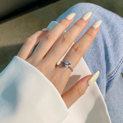 [Olivia JW]2.0 Carat Dazzling Lustrous Heart Cut Lover Ring